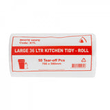 36L Kitchen Tidy Bags - White 50 Bags