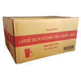 36L Kitchen Tidy Bags - Black 1000 Bags - CBC Cleaning Products Pty Ltd.