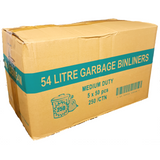 54L Black Bin Liners - 250 Bags - CBC Cleaning Products Pty Ltd.