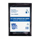 82L Black Bin Liners - Extra Heavy Duty 25 Bags