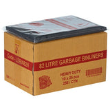 82L Black Bin Liners - Heavy Duty 250 Bags - CBC Cleaning Products Pty Ltd.