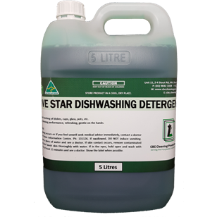 Five Star Dishwashing Detergent - CBC Cleaning Products Pty Ltd.