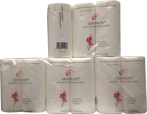 2 Ply Kitchen Paper Roll Towels - 24 Rolls A&C