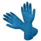 Rubber Gloves, Silverlined - Blue - CBC Cleaning Products Pty Ltd.